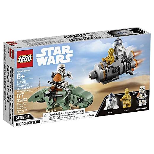 LEGO Star Wars 75267 Mandalorianer Battle Pack mit 4 Minifiguren 9 LEGO Star Wars 75228 - Escape Pod vs. Dewback Microfighters