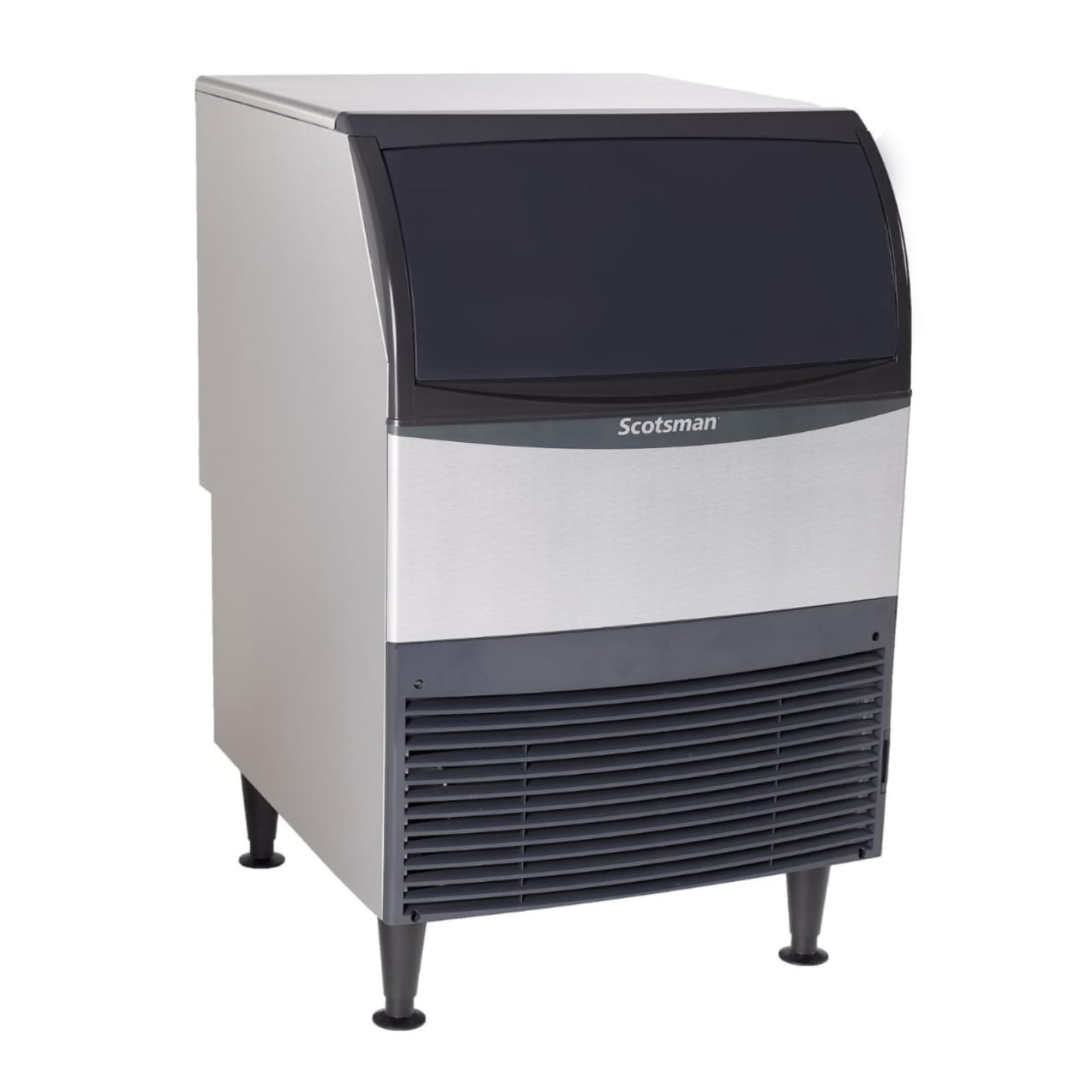 Scotsman UN324A-1 Undercounter Nugget-Style Ice Maker Machine with Bin, 340 lb Daily Production, 80 lb Storage, Stainless Steel, 115V, Air-Cooled Commercial Ice Producer