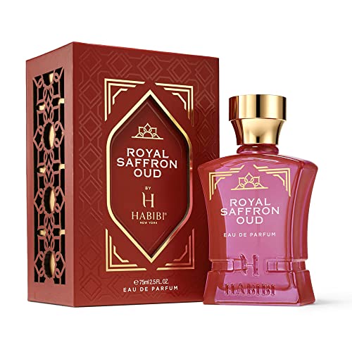 H HABIBI Royal Saffron Oud Luxury Eau de Parfum Unisex - Fine Fragrance Niche and Unique, For Men & Women, Long-lasting Made of Rare Exotic Notes - 2.5 fl oz