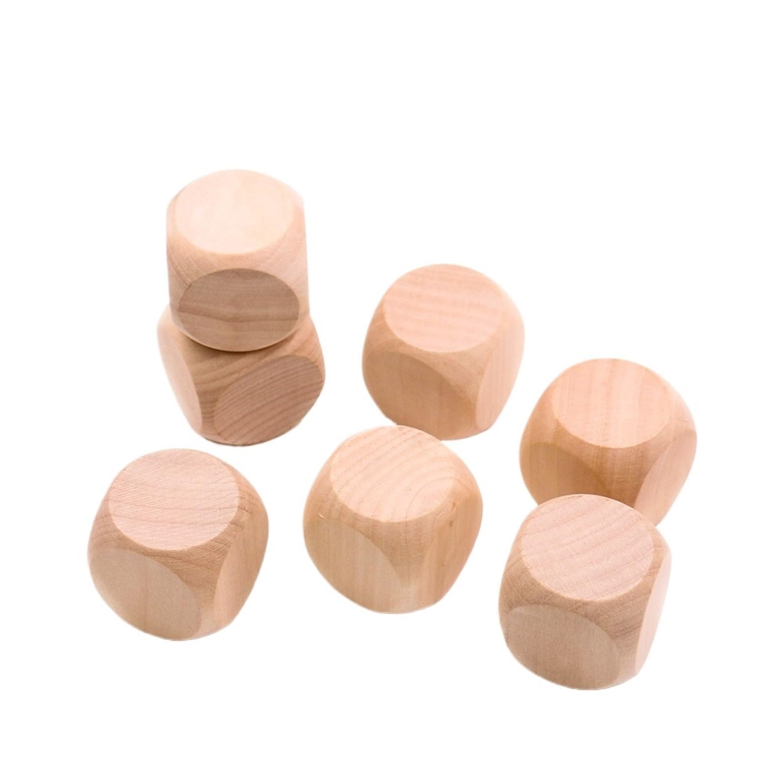 50 dados de madera en blanco 40 mm y 6 caras for manualidades, fiestas, juegos familiares, impresión, grabado, juguetes for niños, cubos, accesorios entretenimiento