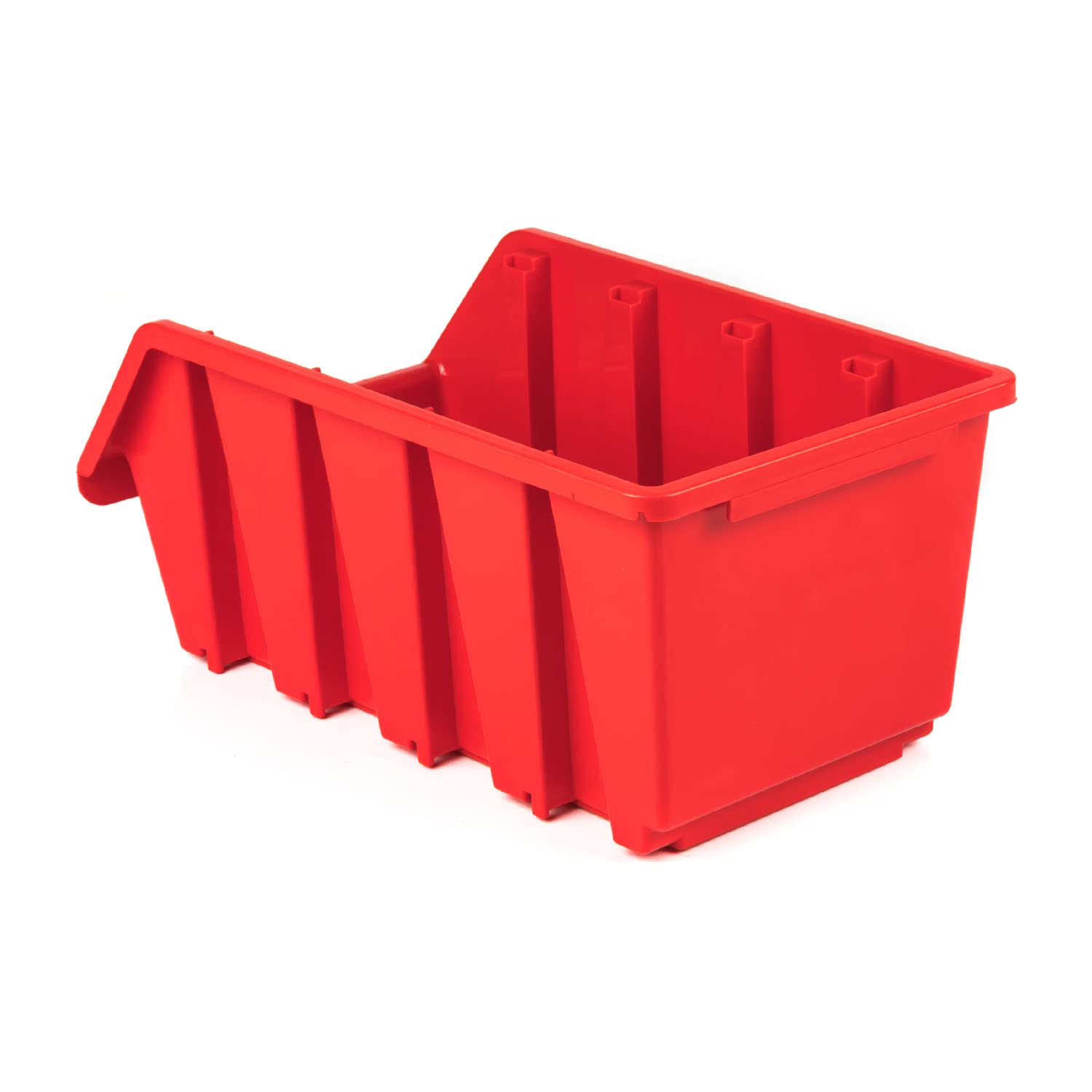 botle 5 cajas clasificadoras para taller, cajas apilables, caja de almacenamiento, caja de almacenamiento, color rojo, 34 x 20 x 15,5 cm, caja clasificadora de plástico