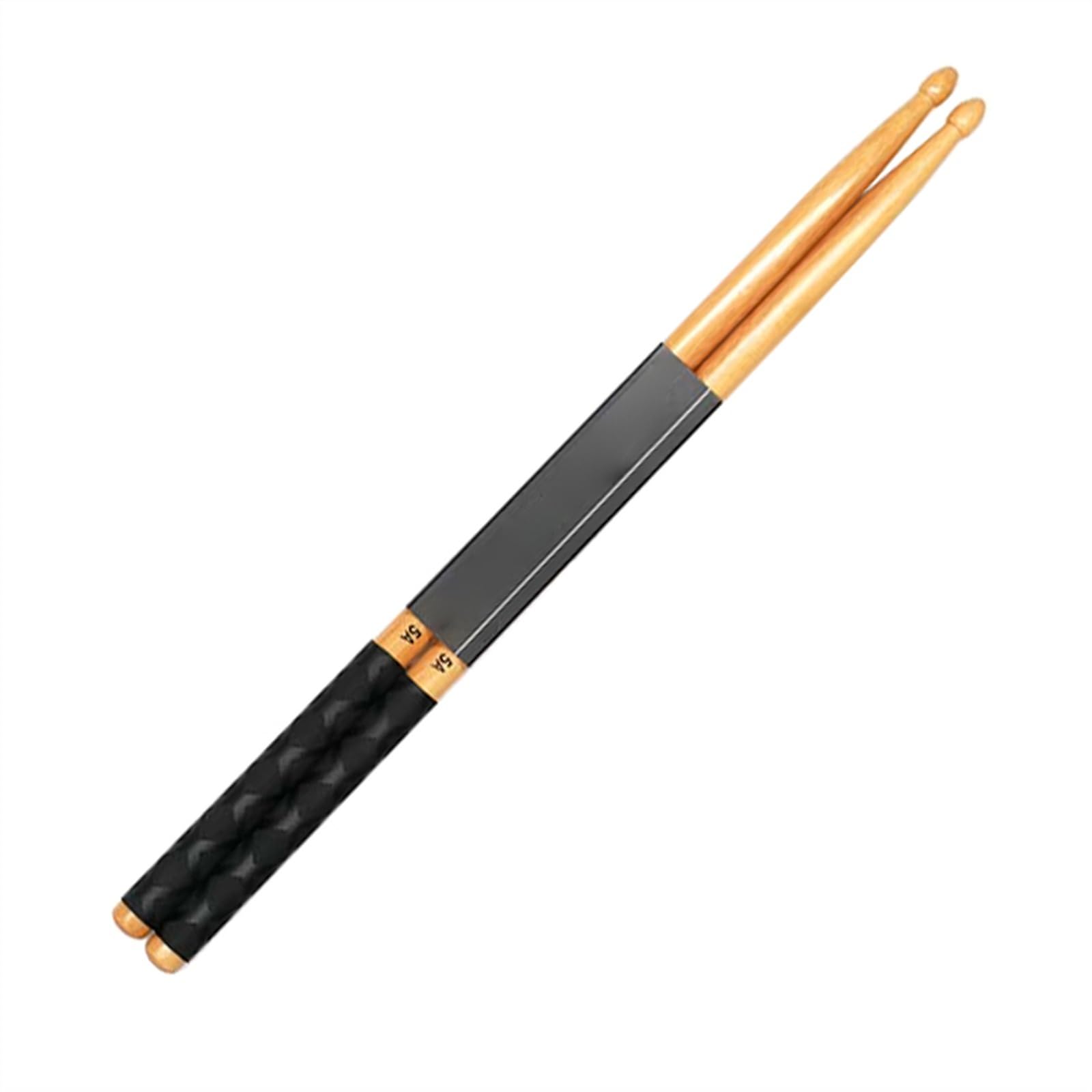 1 Paio Di Bacchette Per Batteria Bacchette Per Batteria In Legno Di Pero Giallo Bacchette Per Batteria 5A Con Copertura Antiscivolo Bacchette per Batteria Principianti