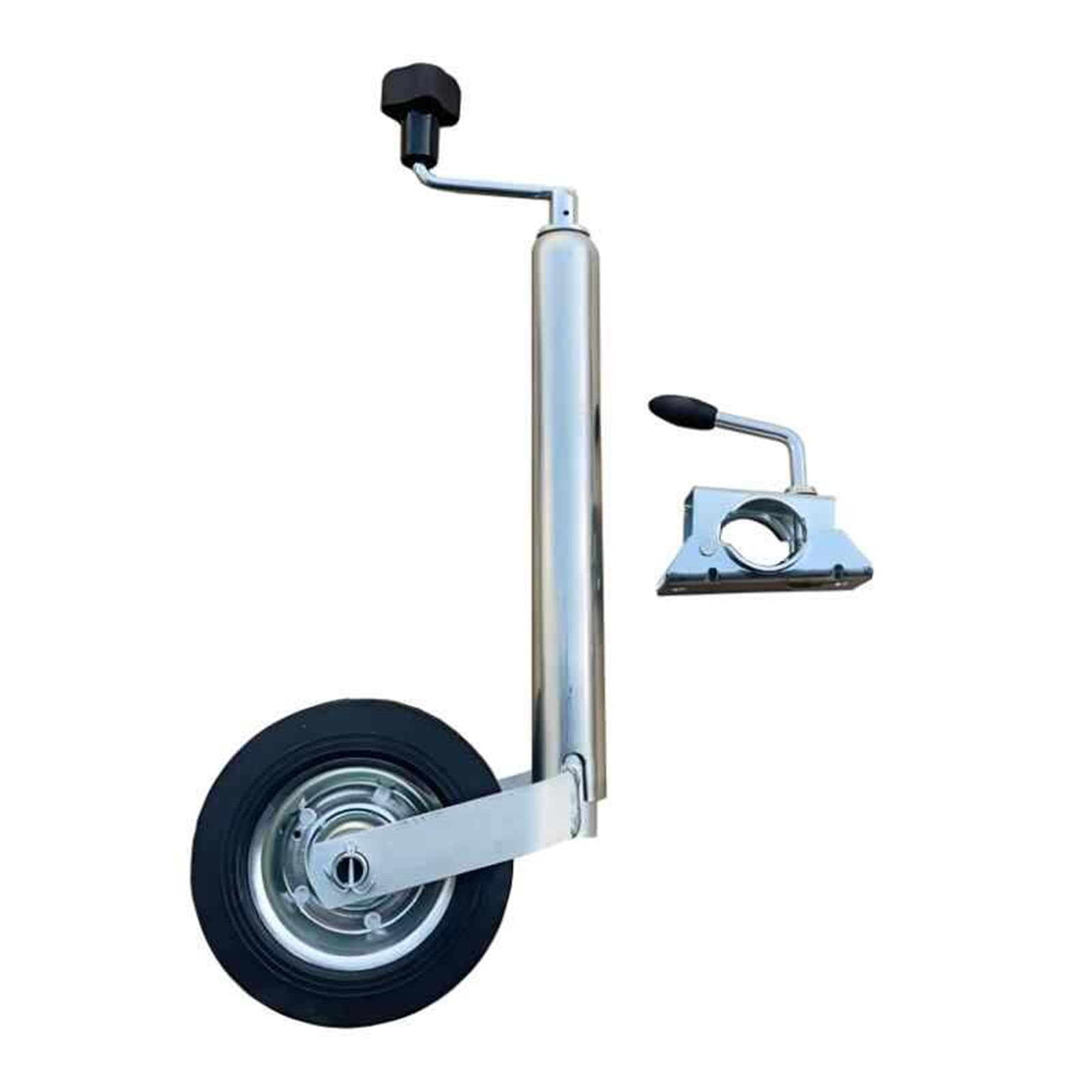 QICBYING Trailer Jack Wheel - Boat Trailer Jack With Wheel, Jockey Wheel Trailer Front Wheel, With Holder Clamp 150kg 48mm Mount, Heavy-Duty Bolt-On Swivel Jack, For Trailer Caravan