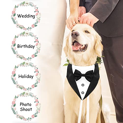 Collar de smoking para perro con corbatín, talla L miniatura 6
