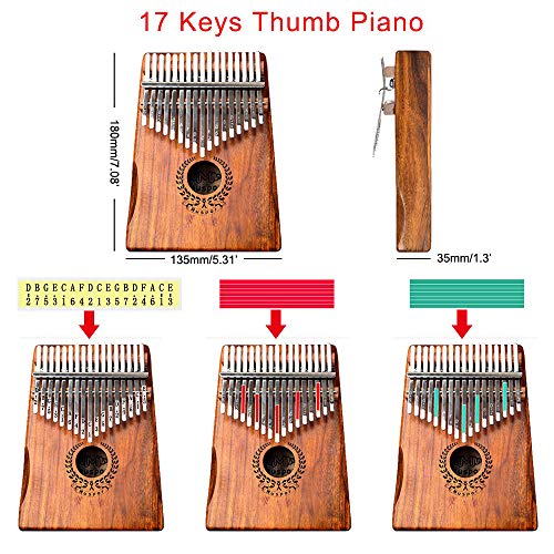 Kalimba 17 clés Professionnel Pouce Piano Instrument Enfant avec Contenu Kalimba Songbook et Tuning Hammer et Sacoche… - Les Beatles, Paul McCartney, John Lennon, RIngo Starr, George Harrison Kalimba 17 clés Professionnel Pouce Piano Instrument Enfant avec Contenu Kalimba Songbook et Tuning Hammer et Sacoche… – Image 3