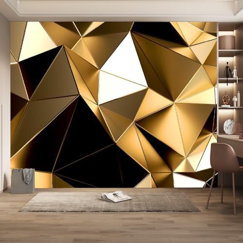 Luxury Gold Removable Decor Paintings, Solid Geometry Peel and St...