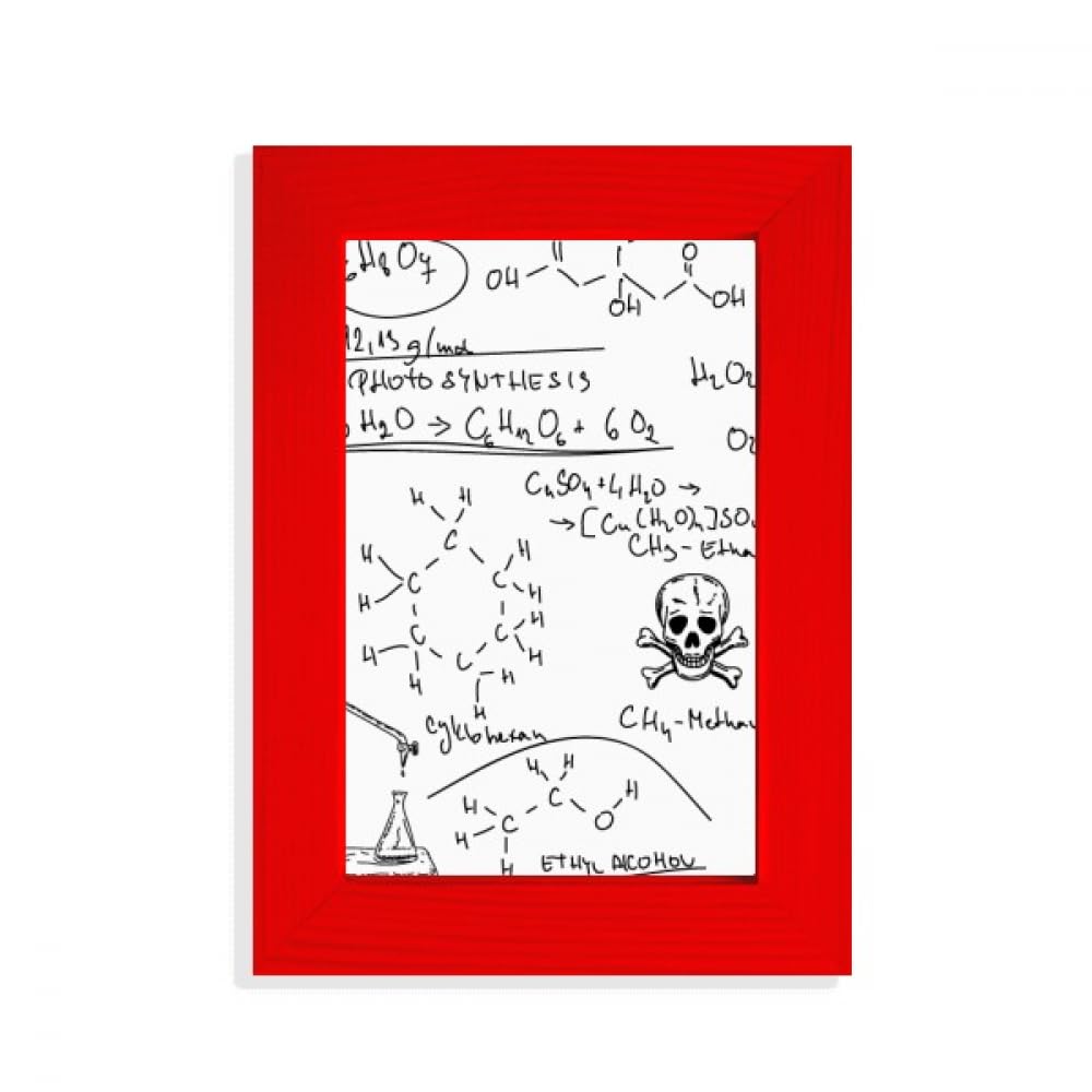 Cadre photo rouge Calcul chimie organique de qualité supérieure