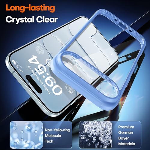 Image of TAURI for iPhone Air Case, with Screen Protector, Star Blue | Full Camera Protection, Anti-Yellowing Military-Grade Protection Shockproof Slim Phone Case for iPhone 17 Air