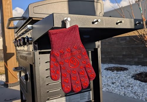 Image of Grill Armor Oven Gloves with Fingers - 932F Heat, Fire & Cut Resistant Mitts for BBQ, Grill, Cooking, Grilling, Baking, Smoker & Fire Pit