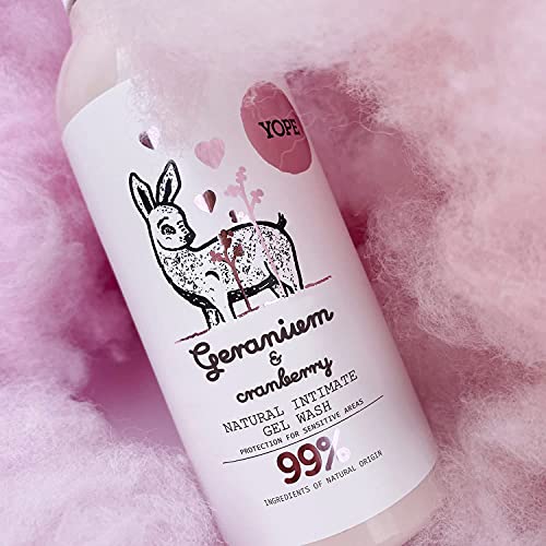 YOPE Natural Intimate Wash - Geranium & Cranberry Scent - Image 3