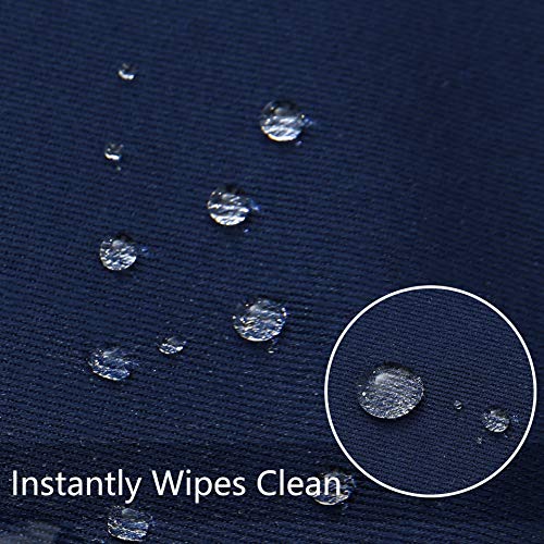 Image of Obstal 210GSM Rectangle Table Cloth,Navy Blue, 52 x 70 Inch | Heavy Duty Water Resistance Microfiber Tablecloth, Decorative Fabric Table Cover for Outdoor and Indoor Use