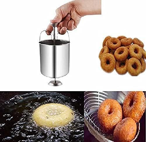 Export Store Stainless Steel Donut Maker Dispenser/Stainless Steel Vada Maker/Stainless Steel Tool Kitchen Pastry Making Bake Ware. (Pack Of 1)