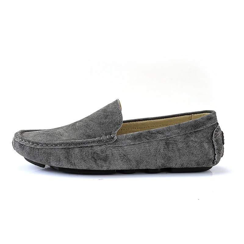 Men's Loafers Round Toe Leather Driving Style Loafer Anti-Slip Flexible Lightweight Classic Slip On2