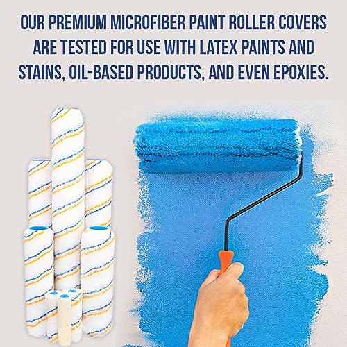 Image of True Blue 18 inch Professional Paint Roller Covers, 18 Inch, Best for All Types of Painting Surfaces, Refill Bulk Pack (24, 3 /8 inch Nap)