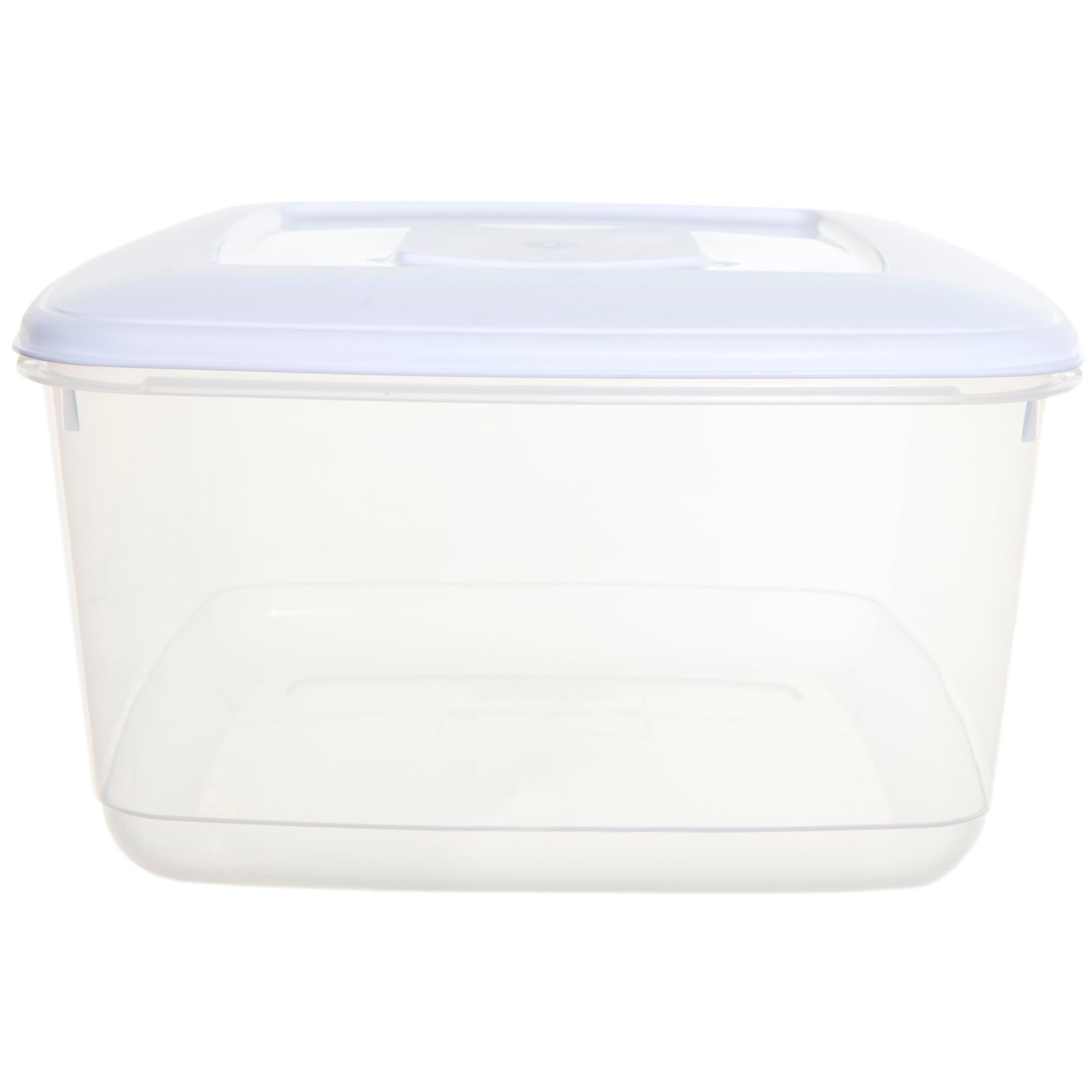 Jazooli 10L Square Food Container with Lid - Airtight Food Storage Container | Fridge, Freezer, Dishwasher, Microwave Safe | Dry Food, Prep, Flour, Cereal Storage, BPA-Free Plastic