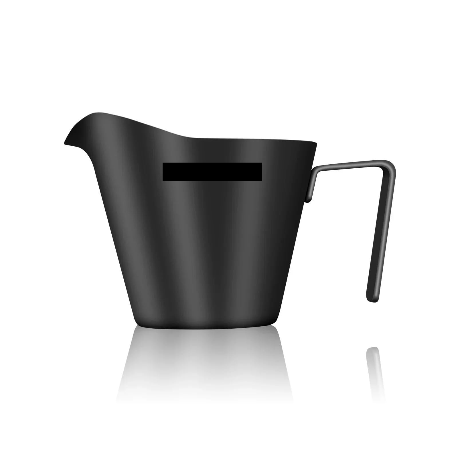 Taza Para Espumar Leche Taza medidora de café expreso 2 uds, taza acero inoxidable, tazas salsa con mango for postres carne y Para Café Capuchino(Beige)