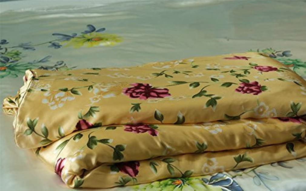 Maxfeel Silk 1pc Silk Duvet Cover, Quilt Cover, Comforter Cover, 100% 16.5mm Print Mulberry Silk,Charmuse Silk, Queen Cal.King Full King Twin Size #12 (King)