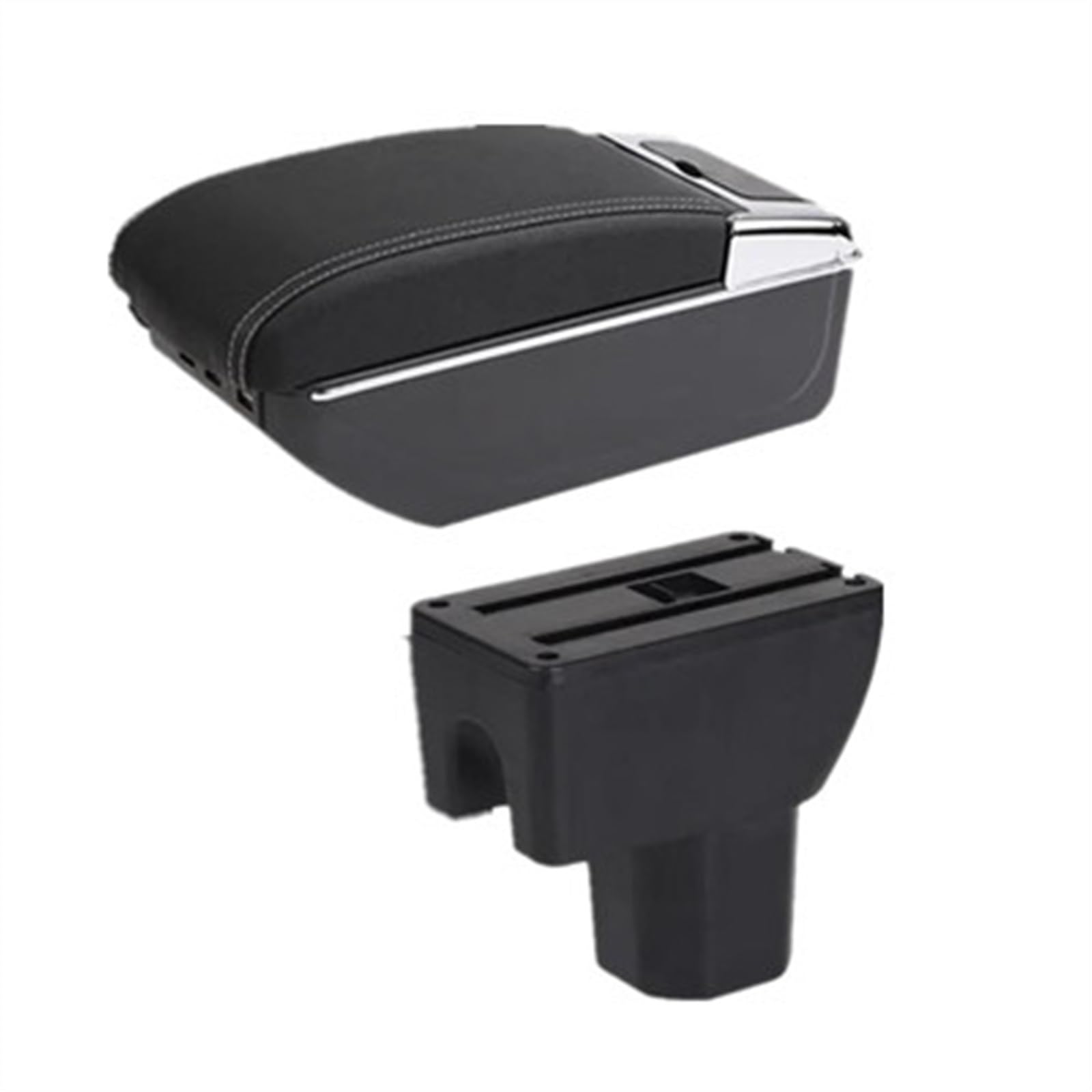 NOHEEU Car Interior Accessories Center Console Storage Box Multifunctional Armrest For Ignis(C white line)