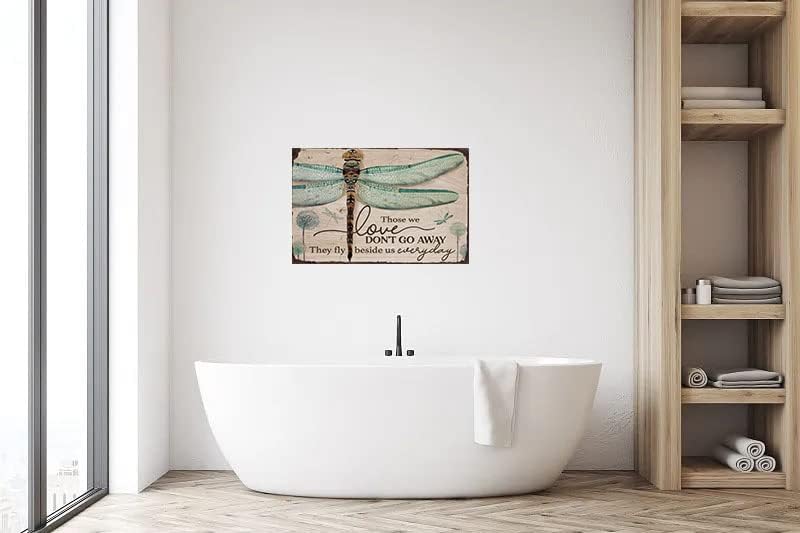 Flyhaw Creative Tin Sign Green Dragonfly Funny Novelty Metal Retro Wall Decor For Home Gate Garden Bars Restaurants Cafes Office Store Pubs Club Gift for Home Coffee Wall Decor 8x12 Inch - Image 5