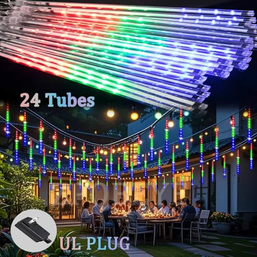 Amazon – ZPQBEYE 24-Tube 576-LED Meteor Shower Christmas Lights - image 5