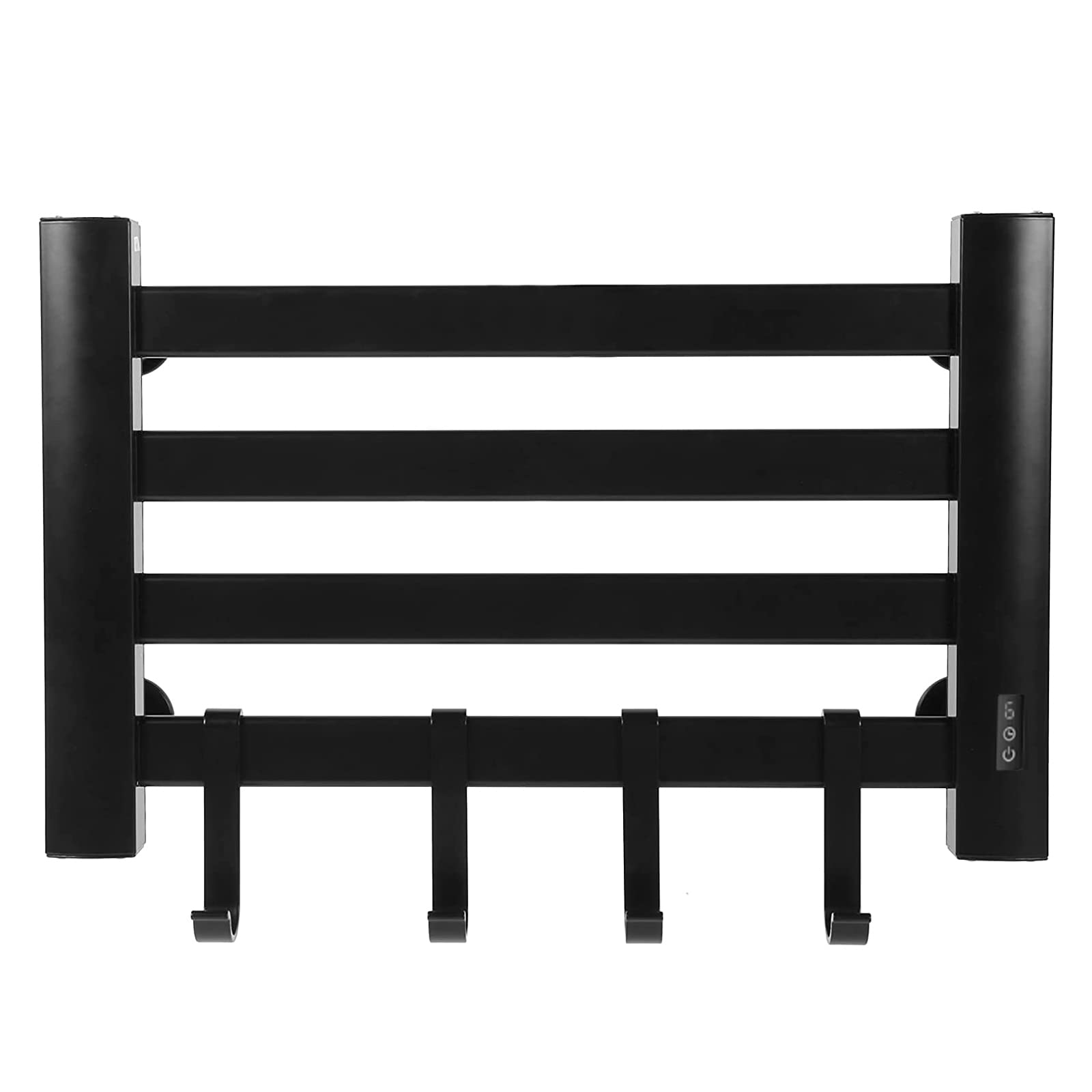 ZQFIDFYR Towel Warmer Wall Mounted Towel Warmer 304 Stainless Steel Heated Towel Rack Hard Wired Towel Dryer, Electric Hot Towel Rail with Timer (Plug in)