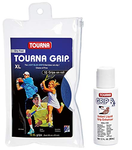 Tourna Grip Bundle 10 Pack XL with Grip-Rx