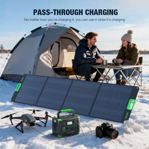Image of GRECELL 999Wh Portable Power Station 1000W for Outdoor & Home Backup | Solar Generator 10 Ports with 60W USB-C PD Fast Charging, Pure Sine Wave AC for Camping RV Van Off-Grid Living Emergency