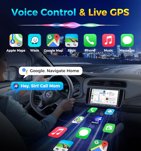 Image of PLZ 7 inch Wireless Double Din Car Stereo Apple Carplay Radio QLED Screen for Car, Android Auto, Bluetooth 5.3, Fast Charger, 1080P Backup Camera, 4.2 Channel Outputs 240W, 2 Subwoofer