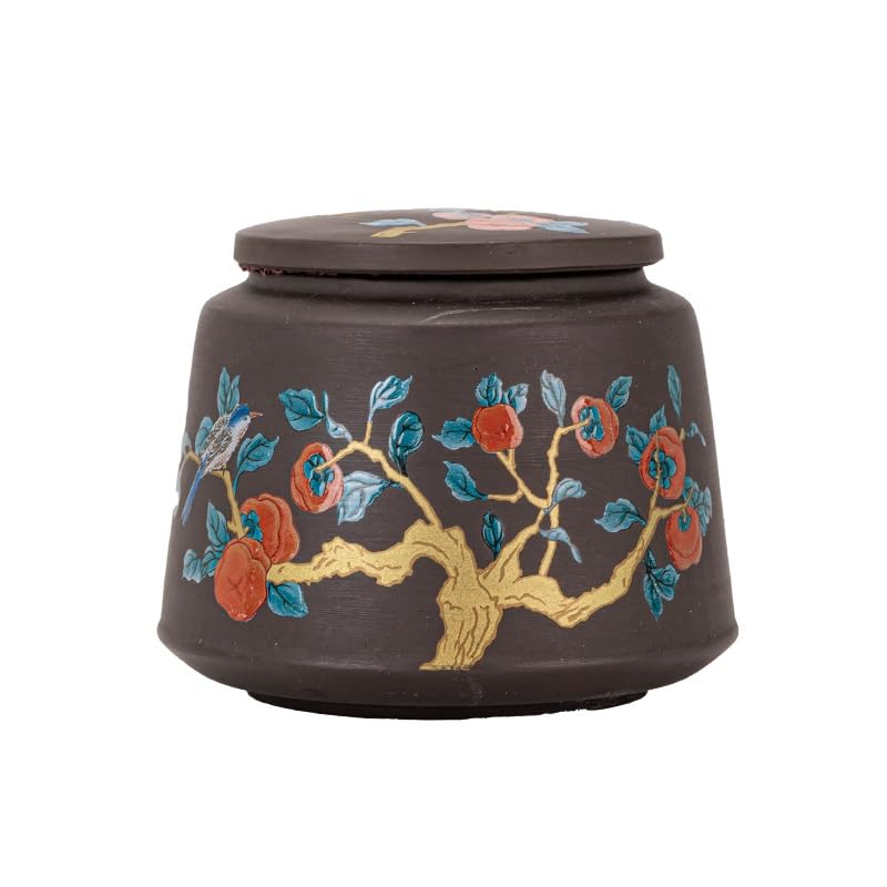 XYNSNDB Tarro de azúcar, Lata de té de Arena púrpura, Lata de té de cerámica para Despertar, Lata sellada de Frutas secas, Lata pequeña de Almacenamiento para Viaje en casa, Lata de té