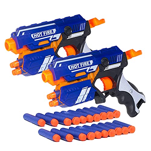NHR Combo Set of 2 Foam Blaster Gun Toy, Safe and Long Range Shooting