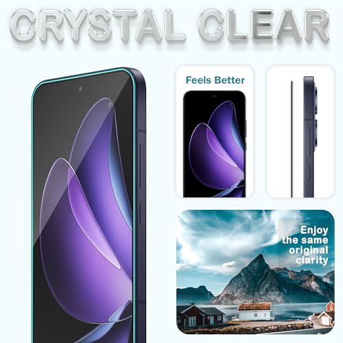 Image of ArmourPro Military Grade Gorilla Tempered Glass Screen Protector Compatible for Oppo Reno 13 with Edge-To-Edge Protector Coverage, Cable Protector and Easy Installation kit (6.59 Inch)