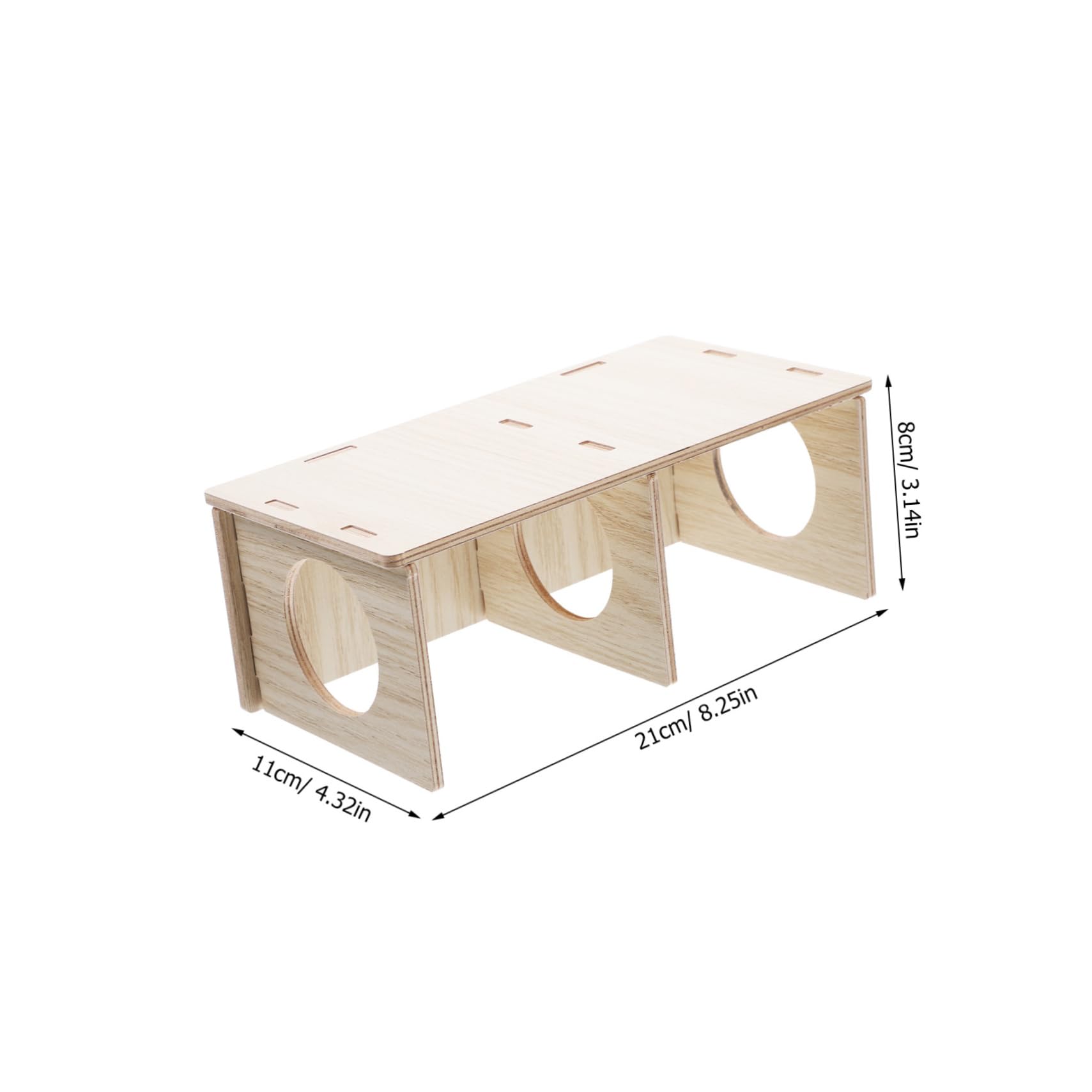 Ipetboom Legno Casetta per Design Trasparente Due Stanze, Criceti