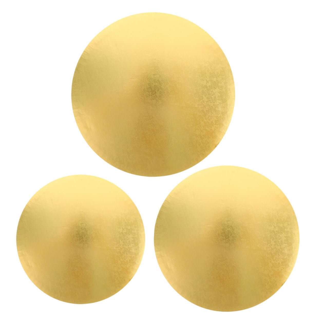 OUNONA 3Pcs Round Cake Boards Elegant Dessert Display Trays for Birthday and Wedding Parties Lightweight and Portable Mousse Cake Holders