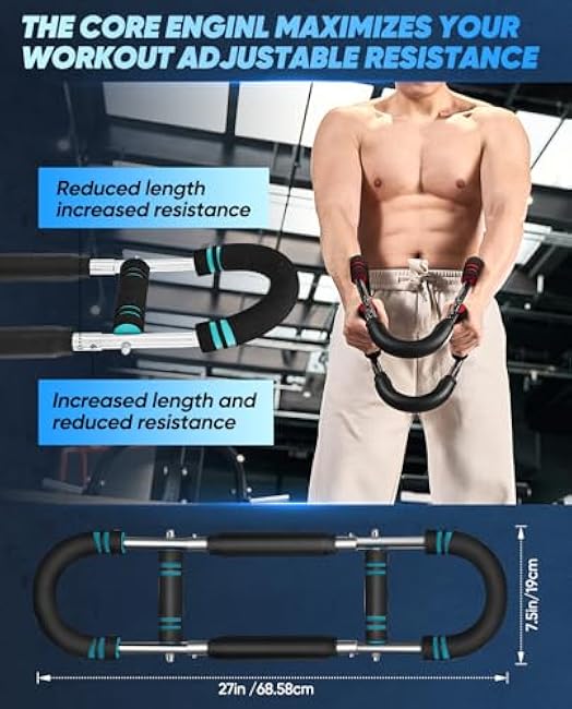 Saker Twister Arm Trainer,PowerTwist Arm Trainer,Home Workout Equipment,Upper Body Strength Training Machine,Detachable Design,Fitness Anywhere