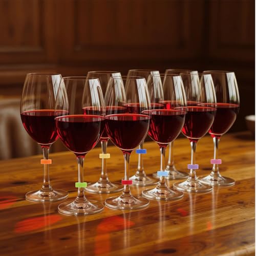 oruola 32pcs Glass Markers for Drinks,Wine Glass Charms,Silicone Drink Marker for Party Favors,Multicolor Silicone Wine Identifiers for Drinks for Party Champagne Flutes Cocktails Martinis - Cosy Home Interiors oruola 32pcs Glass Markers for Drinks,Wine Glass Charms,Silicone Drink Marker for Party Favors,Multicolor Silicone Wine Identifiers for Drinks for Party Champagne Flutes Cocktails Martinis - Image 4