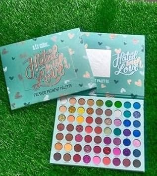 YENKY Beauty 63-Color Hated With Love Eyeshadow Palette Kit With Mirror: Glitter, Shimmer, Matte Eye Shades For Vibrant, Versatile, Long Lasting, Swiss Style Makeup, Multicolor
