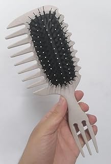 تشابك كيرلي - فرشة تصفيف (تفك التشابك بسهولة وتلمع بجمال). مثالية لجميع أنواع الشعر، تضمن تصفيفًا خاليًا من التقصف والألم. مصنوعة من ال - من جينيريك