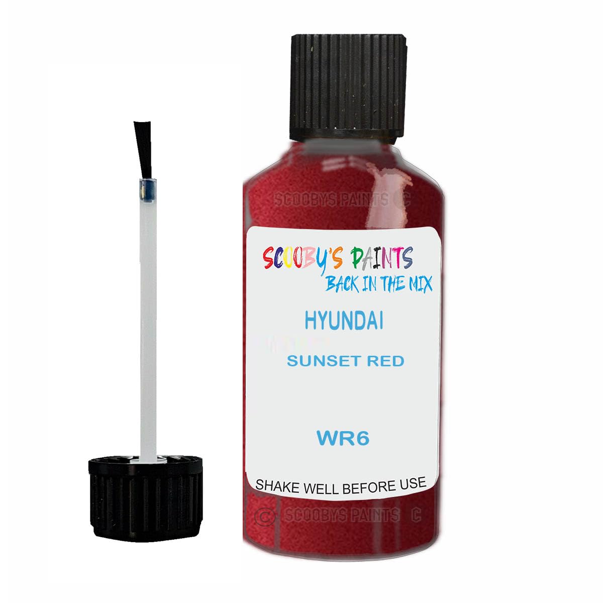 Scoobys Paints Back In The Mix Sunset Red Touch Up Paint For Hyundai Wr6 Metallic