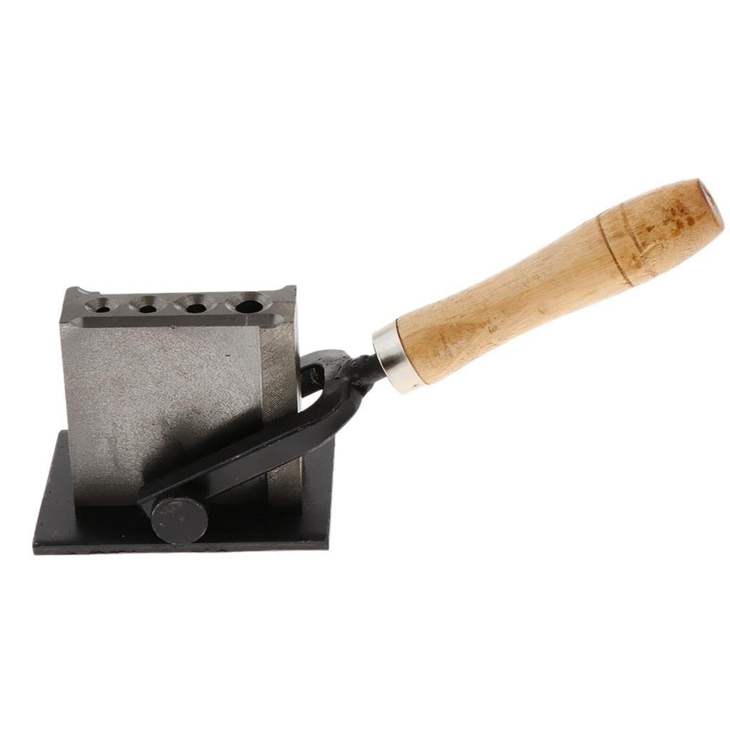 misppro Runde Edelmetall-Gießform Schmelzform Barren für Bar Gold Silber Guss - Schwarz, 4 Löcher