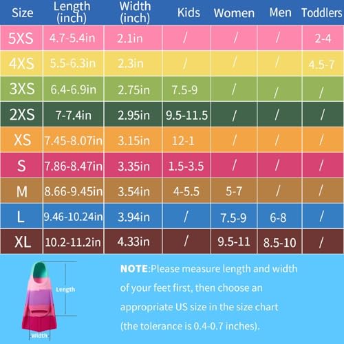 image for Foyinbet Kids Swim Fins,Kids Flippers Youth Swimmer Fins Swimming Trai