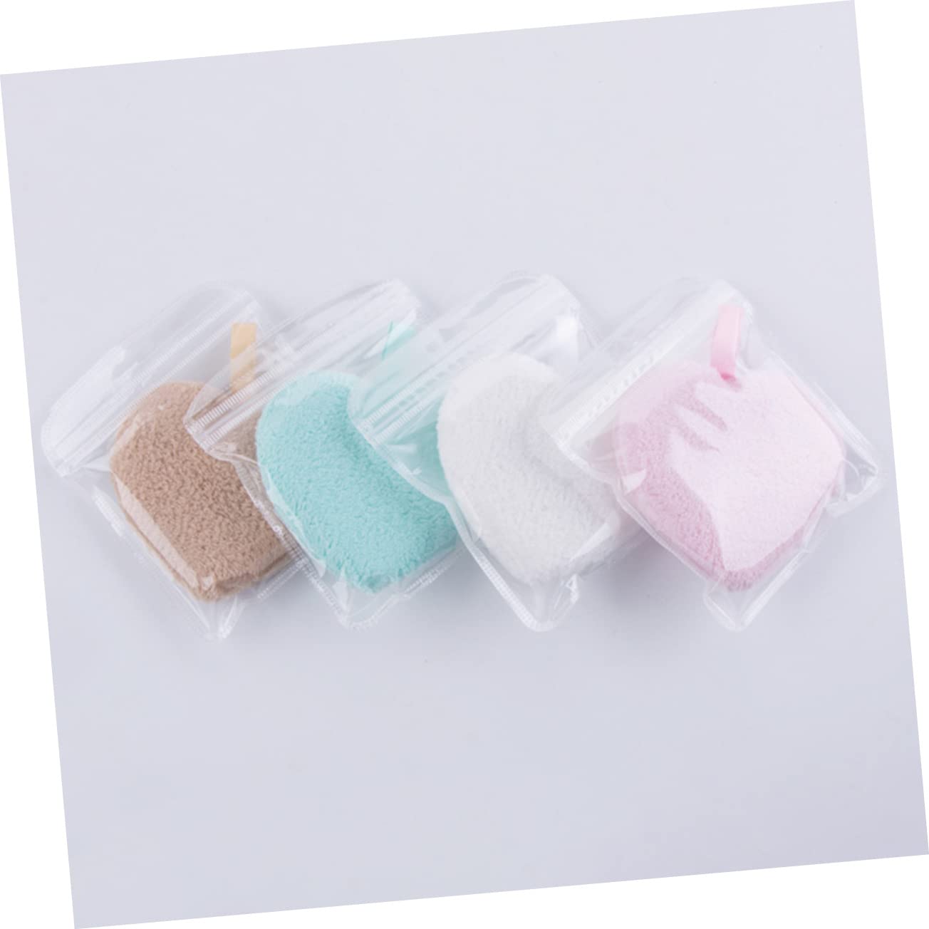 NOLITOY Set of 3 Makeup Removal Pads Pink Soft Cleaning Face Washing Pads Makeup Powder