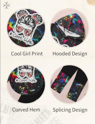 Image of Girls 2 Pcs Fall Winter Tie Dye & Leggings Outfits For Teens 5-14