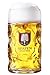 Bavariashop Spaten Masskrug - 1,0 Liter, Sammelkrug, Bierkrug, Glas Maßkrug