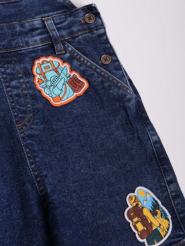 Image of KiddoPanti Boys Denim Dungaree Shorts