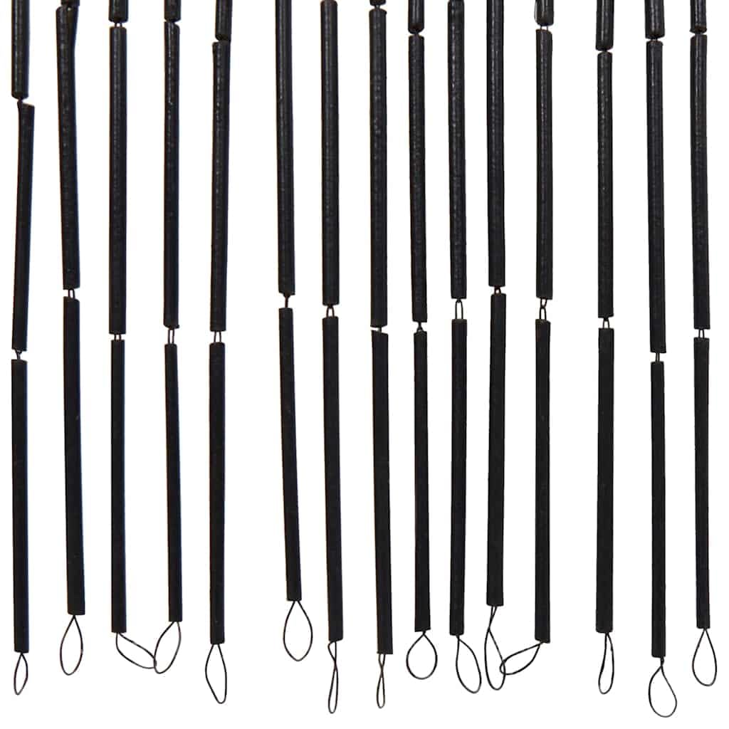vidaXL Cortina para Puerta Insectos Gris Claro 100x220cm bambú, Cortina mosquitera, Cortina de bambú, Cortina para Exteriores, mosquitera de Puerta