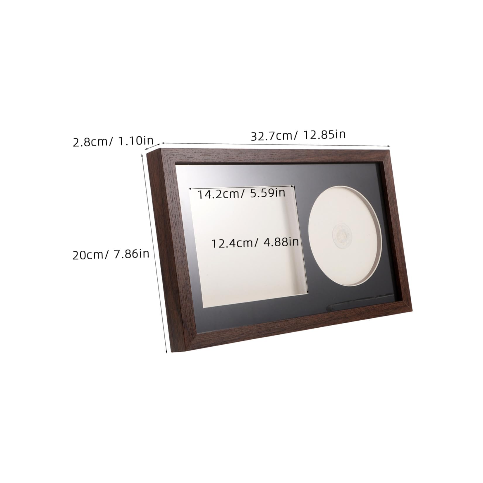 Drewniany stojak 3D z winylu i płyt CD, uchwyt ścienny i stołowy, 14,2 x 12,4 cm, kolekcjoner muzyki Sto, Ele Showcase na albumy i płyty
