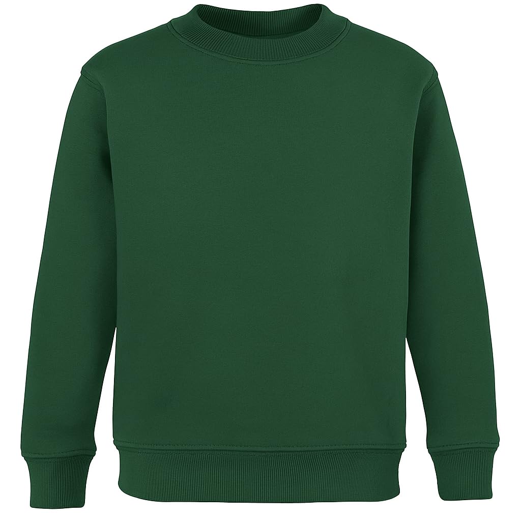 Boys’ School Sweatshirt | Cotton-Blend Fleece Crewneck Pullover for Uniform & Casual Wear | Holiday Season Gift