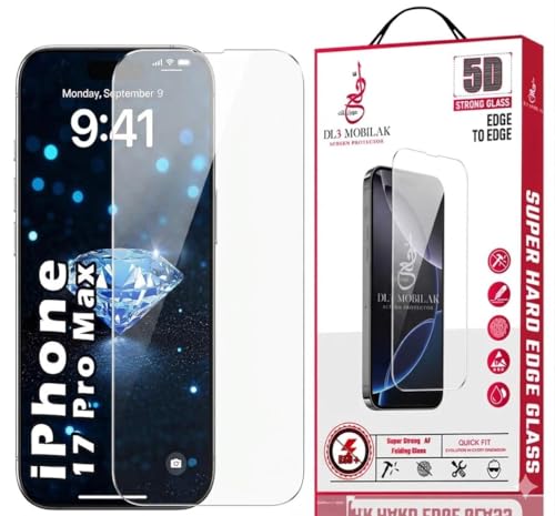 Dl3 Mobilak Tempered Glass Screen Protector for iPhone 17 Pro Max 6.9-Inch