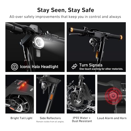 Image of NIU 100P /100F /300P /300X Electric Scooter Adult - E Scooter with Suspension, 600-1000W Peak Power, 18-37.3 Miles Max Range, Top Speed 17.4-23.6MPH, Commuting E-Scooter