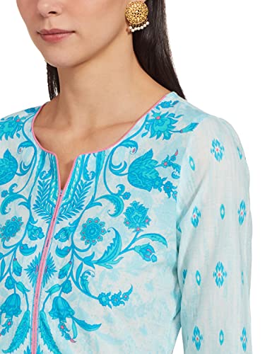 Image of Blue Straight Kurta